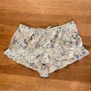 Adore Me casual lounge sleepwear floral flower pajama shorts with bow sz 0X b26
